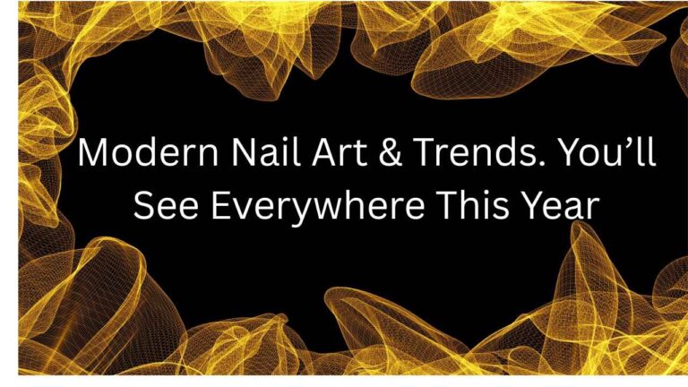 Modern nail art & trends, chrome metallic nail design