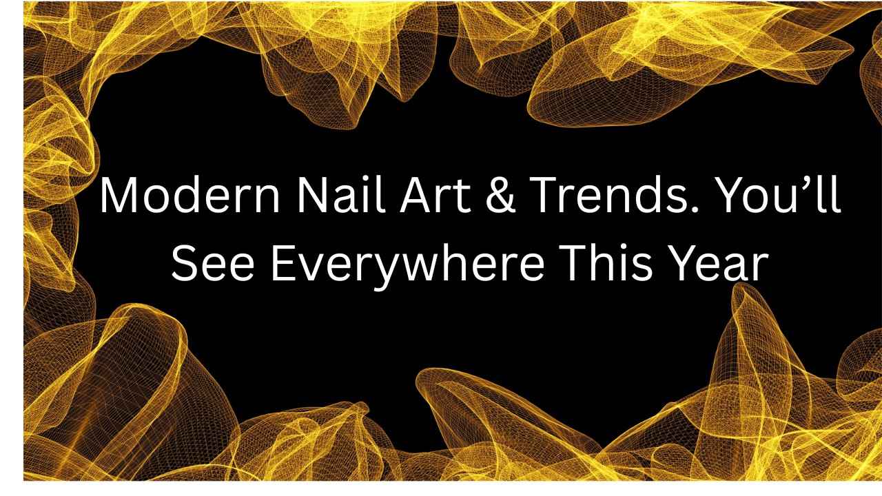 Modern nail art & trends, chrome metallic nail design