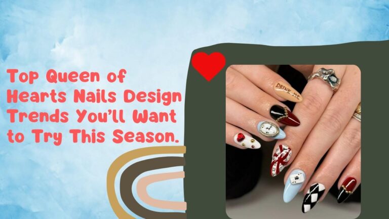 Queen of Hearts Nails Design
