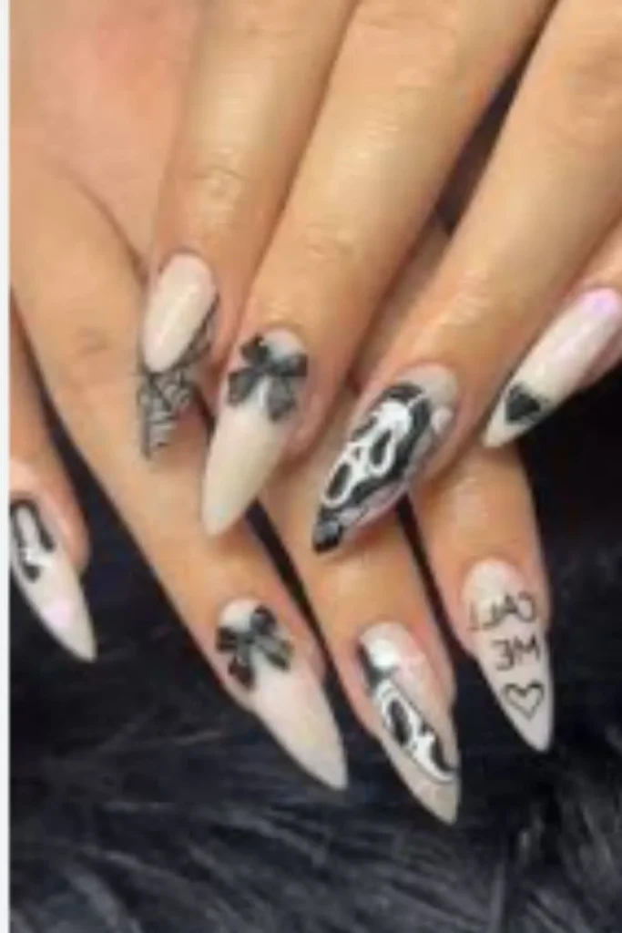 3D Spooky Glam Nail Art