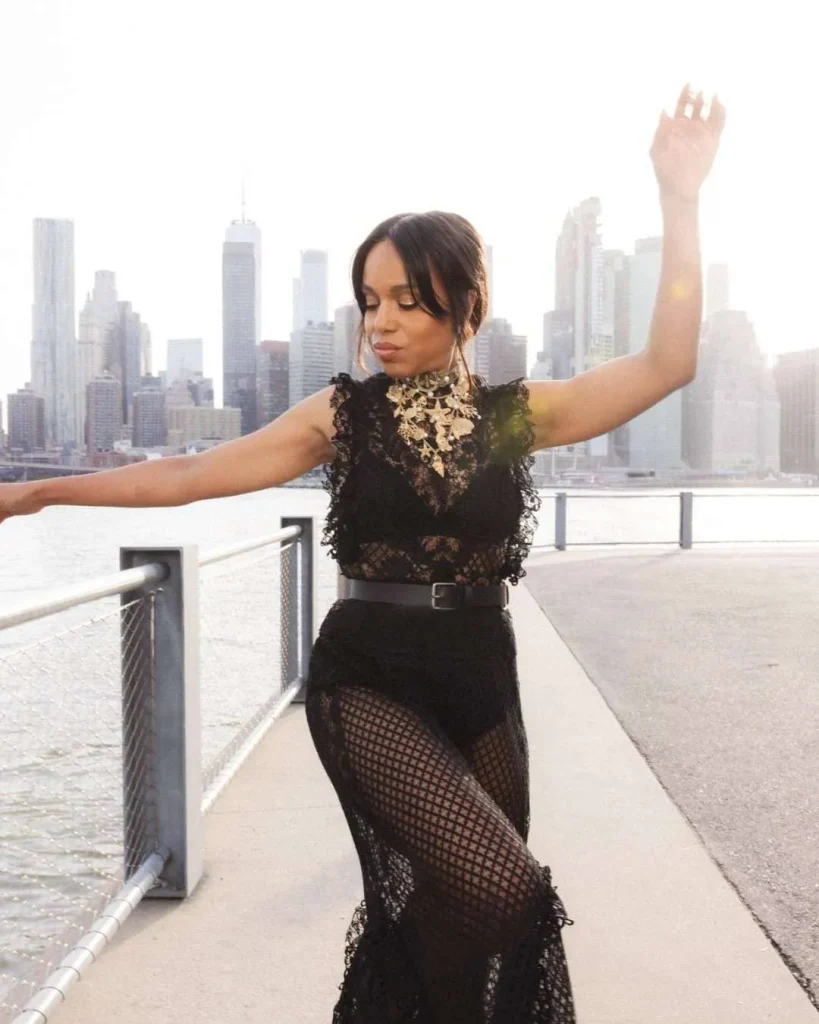 Kerry Washington's Dreamy Milky White Nails trend